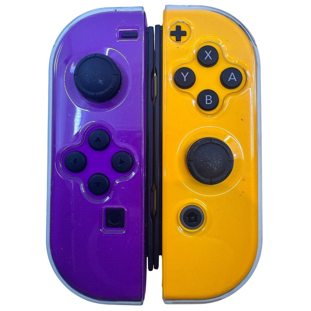 Nintendo Switch Joy-Con Controllers Custom Purple Orange Glossy HAC-015 HAC-016